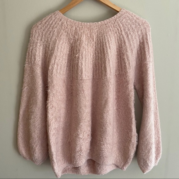 ZARA Blush Pink Soft Fuzzy Oversized Sweater - Picture 2 of 5